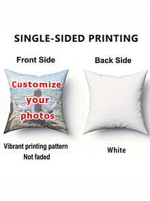 Customizable Pillowcase - Single-Sided Printing, 45cm/17.7 Inches, Suitable For Living Room Or Bedroom Decor, Machine Washable, Zipper Design, Knitted Fabric, Polyester Material - Multicolor - View 5