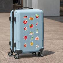 50Pcs Cartoon Watercolor Stickers Fruit Stickers Vegetable Stickers Food Stickers Party Favor Stickers Fruit Decor Vinyl Waterproof Stickers For Water Bottle,Computer,Laptop,Phone,Luggage,Notebook,Fridge