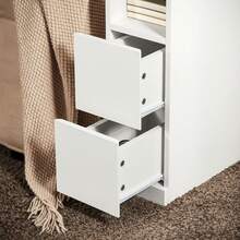 SoBuy Bedside Table Box Spring Bed Sofa Table Side Table Narrow Telephone Table Nightstand White WHT Approx. 20x60x35cm FBT149-WN - White - View 10