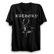 Bathory Black Metal Alternative Rock Band T-Shirt Unisex Men Women 100% Cotton Premium Top Streetwear New Release Immediate Shipping Various Colors!! Plus Size - màu đen - Xem 2