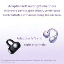 Huawei FreeClip Kabellose Bluetooth-Ohrhörer - Bequemer & stabiler Sitz, IP54 Wasser- & Schweißbeständig, Adaptiver linker/rechter Kanal, KI-Klare Anrufe, Lange Akkulaufzeit, Gestensteuerung, Irisierendes Lila