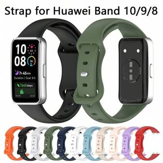 Silicone Compatible With Huawei Band 10/9/9 NFC Strap Accessories Replacement Sport Bracelet Compatible With Huawei Band 8/8NFC