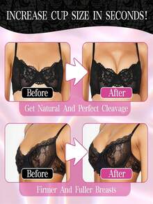 1 对双面自粘胸垫，胸垫粘垫，可重复使用衬垫，胸罩比基尼隐形加厚胸垫防水游泳