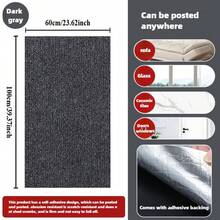 1PC Self-Adhesive Cat Scratch Mat Sisal Furniture Protector DIY Cat Scratching Pad For Couch Sofa Protection (Dark Gray) - Dark Grey - View 19