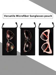 5 件/10 件超细纤维太阳镜袋，防尘抽绳眼镜袋，多功能超细纤维太阳镜清洁布袋