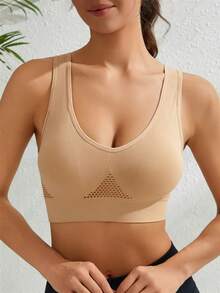 3 件套女士无钢圈无缝舒适透气文胸套装，多色 - 彩色 - 查看 7