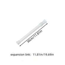 Easy Install Adjustable Curtain Rod - Heavy Duty No-Drill Telescopic Design, Suitable For Shower, Closet And Windows - Durable Steel & Plastic Home Accessory, Perfect For Room Decor, Tension Rod, Storage Rod, Multi-Function Expandable Rod, Space Saving, Bathroom Storage - White - View 10