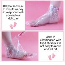 100/300/500个透明一次性足袋排毒SPA套PE塑料足膜防止脚部皲裂护理修脚工具、袋子、收纳袋