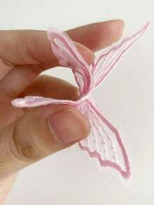 10/20 piezas Parche bordado de mariposa para coser, insignia para boda y vestido de novia, aplique bordado para manualidades de costura y DIY - Multicolor - Ver 3