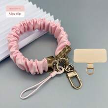 1 Set New Fashion Wristlet Phone Lanyard With Metal Card Slot, Suitable For Elegant Ladies Phone Charm Pendant, Convenient Phone Strap Chain With Metal Ring Clasp Gifts For Mother, Family, Friends, Birthday, Holiday Phone Chain