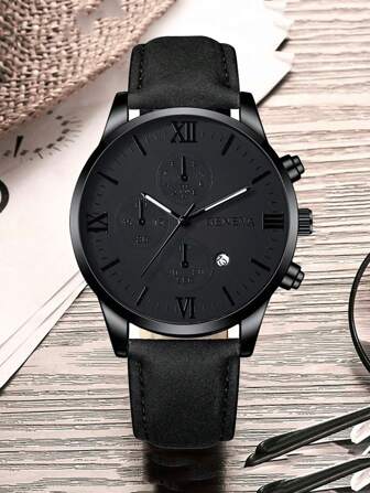 1pc Men's Luxury Quartz Wrist Watch, Fashionable Men's Business Watch