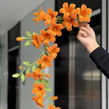 373 件金色系列雪尼尔花茎工艺套件 - 中国凌霄花 DIY 美术用品、管道清洁器花卉套件、用于花卉家居装饰的柔性电线、手工制作减压（附视频指南）