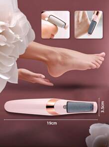 1Pc Electric Foot File, USB Rechargeable Feet Callus Remover With 2 Speed Of Replacement Rollers & LED Lights, Professional Hard Skin Remover Foot Care Tools For Cracked Heels Calluses & Dead Skin, Suitable For Both Men And Women To Remove Dry Skin And Dead Skin On Feet