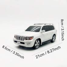 陆地巡洋舰遥控车 1/24 2.4GHz 2WD RC 漂移车，18KM/H+ 高速遥控赛车，带酷炫灯光，儿童玩具车