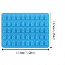 1 件 50 格小熊软糖模具硅胶可爱小熊果冻模具带滴管糖果巧克力软糖模具 DIY 烘焙装饰工具小熊巧克力香皂蛋糕果冻布丁香皂蛋糕模具烘焙工具 - 藍色 - 查看 3
