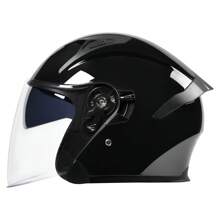 AD Kask motocyklowy HD z podwójną soczewką przeciwmgielną, otwarty, certyfikowany przez Seasons DOT, kask ochronny do jazdy, rozmiar uniwersalny