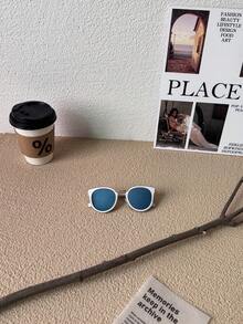 1pc Super Lightweight Children's Glasses, Comfortable Wear For Boys Girls, Fashionable For Photography, Party, Cycling, Travel, Sports, Unique Polygon Frame, Metal Glasses - Multicolor - View 12