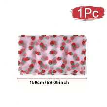 1 件草莓网状桌旗，29.53*70.87 英寸，草莓主题派对桌面装饰，欢乐婚礼派对用品，迎婴派对桌布，草莓主题生日派对装饰 - 彩色 - 查看 6