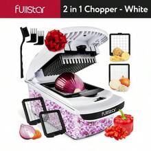Fullstar Vegetable Chopper - Vegetable Slicer - Onion Chopper With Container - Pro Food Chopper - Slicer Dicer Cutter - Kitchen Gadgets - Chopping - Blade - Handy Set Utensils Stainless Steel - White - View 2