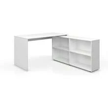 Roller Computer Table - Weiß1 - View 1