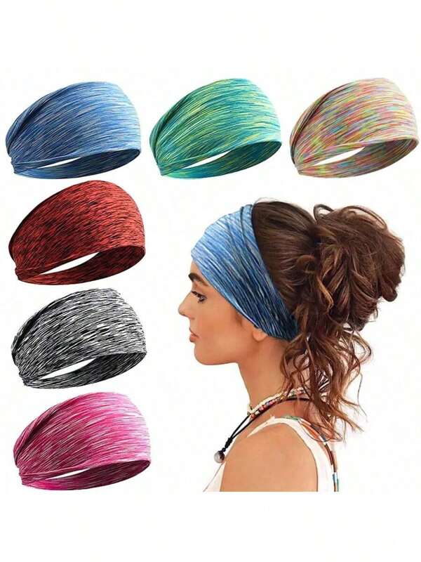 Bandeaux de sport colorés et rayés pour femmes, bandeau anti-transpiration pour le yoga, la course et l'exercice