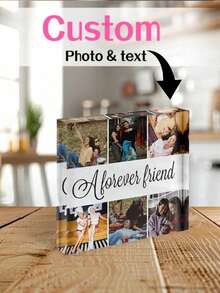 1 pieza Marco de fotos personalizado de acrílico, Historia de amor, Foto familiar, Marco personalizado, Regalo del Día de San Valentín, Mascotas, Recuerdo de pareja, Decoración de dormitorio/sala de estar, Regalo de foto familiar, Regalo de aniversario de boda para novio, Regalo de aniversario para novia, Regalo del Día de San Valentín/Día de la Madre/Cumpleaños - Multicolor - Ver 1