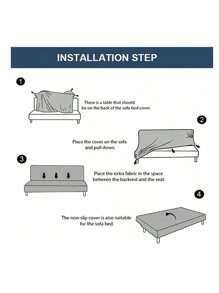 1 pieza Funda de sofá cama con simetría geométrica, tela jacquard de alta elasticidad, fácil instalación, se ajusta a múltiples tamaños, adecuada para todas las estaciones y festividades, resistente a arañazos de mascotas, funda de sofá cama plegable para decoración del hogar
