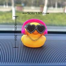 1pc Duck Designed Car Decor, Cute Interior Accessory, Suitable For Car, Motorcycle, Bicycle