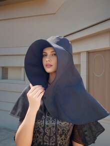 UV Anti Sun Protection, Full Face Summer Hat Shawl, 2-In-1 All-Round, Wide Brim, Large Cape Shawl, Neck Guard Hat Integrated Sunshade Bucket Hat Can Be Tied With A Ponytail - Multicolor - View 8