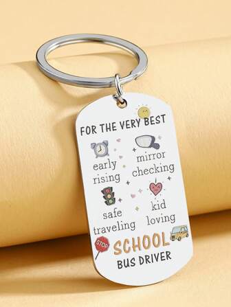 Bus Driver Appreciation Gifts For Women Men School Bus Keychain Thank You Gift Bus Aide Appreciate Teacher Retirement Gift For Bus Drivers Birthday Thanksgiving Christmas Mother's Day Car Accessories Bag Charm
