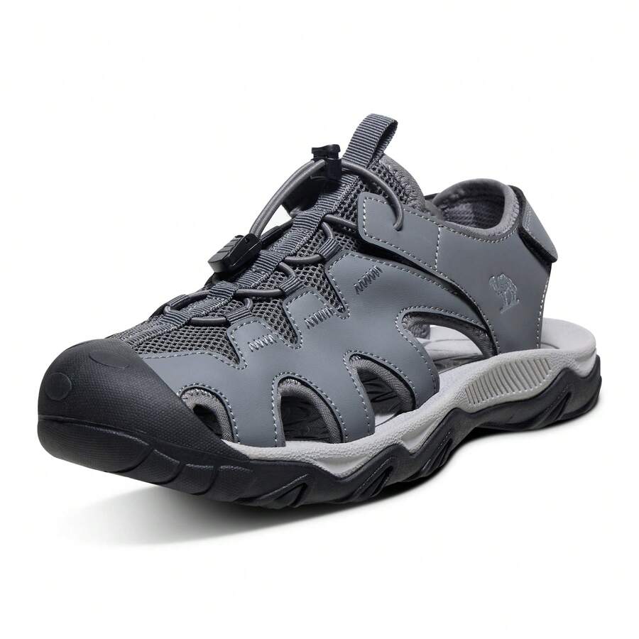 CAMEL CROWN Men's Hiking Sandals, Non-Slip Sports Water Shoes With Arch Support, Closed-Toe Outdoor Summer Camping Beach Sandals - Dark Gray - View 1