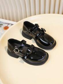 Girls Bow Decor Mary Jane Flats