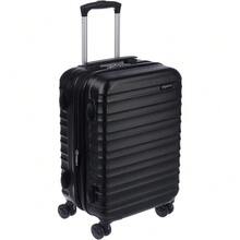 Basics Hardside Luggage ABS Hard-Shell Spinner/Suitcase With 4 Wheels, 78 Cm, Black - Black - View 1