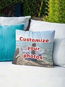 Customizable Pillowcase - Single-Sided Printing, 45cm/17.7 Inches, Suitable For Living Room Or Bedroom Decor, Machine Washable, Zipper Design, Knitted Fabric, Polyester Material - Multicolor - View 11