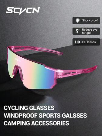  SCVCN MTB Cycling Glasses Outdoor Sports Golf Camping Accessories Men Women Racing Mountain Bicycle Fishing Driving Walking Hiking Eyewear Party Photo Glasses