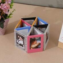 6 Piece Colorful Magnetic Photo Frame Set, 3" Fridge Magnet Album Frames For Family Memory Photo Displays, Decorative Photo Card Displays For Family Rooms, Living Rooms And Offices, Christmas, Valentine's Day And New Year's Gifts