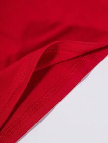 Customized Name & "Come On" Motorcycle Rider Print Boy's Summer Sportswear T-Shirt, Kids Short Sleeve Tee, Teenager Clothing - Red - View 5