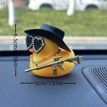 1pc Duck Designed Car Decoration, Automotive Interior Ornament, Motorcycle Bicycle Decor, Cute Style