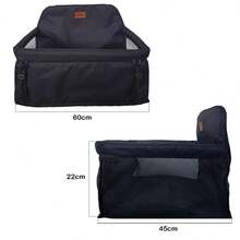 Car Seat For 2 Pets Together In The Car For Small Dogs Up To 30kg - Black - View 3