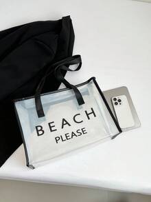 Large Capacity Waterproof Tote Bag For Student Beach Vacation - Multicolor - View 5