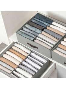 1 pieza Caja divisora de almacenamiento con 16 compartimentos para pantalones/ropa, separador de armario y cajón de armario