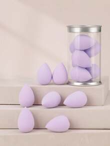 7个迷你化妆海绵，PVC桶装，超柔软不吸水干湿两用化妆海绵，化妆海绵 - 彩色 - 查看 11