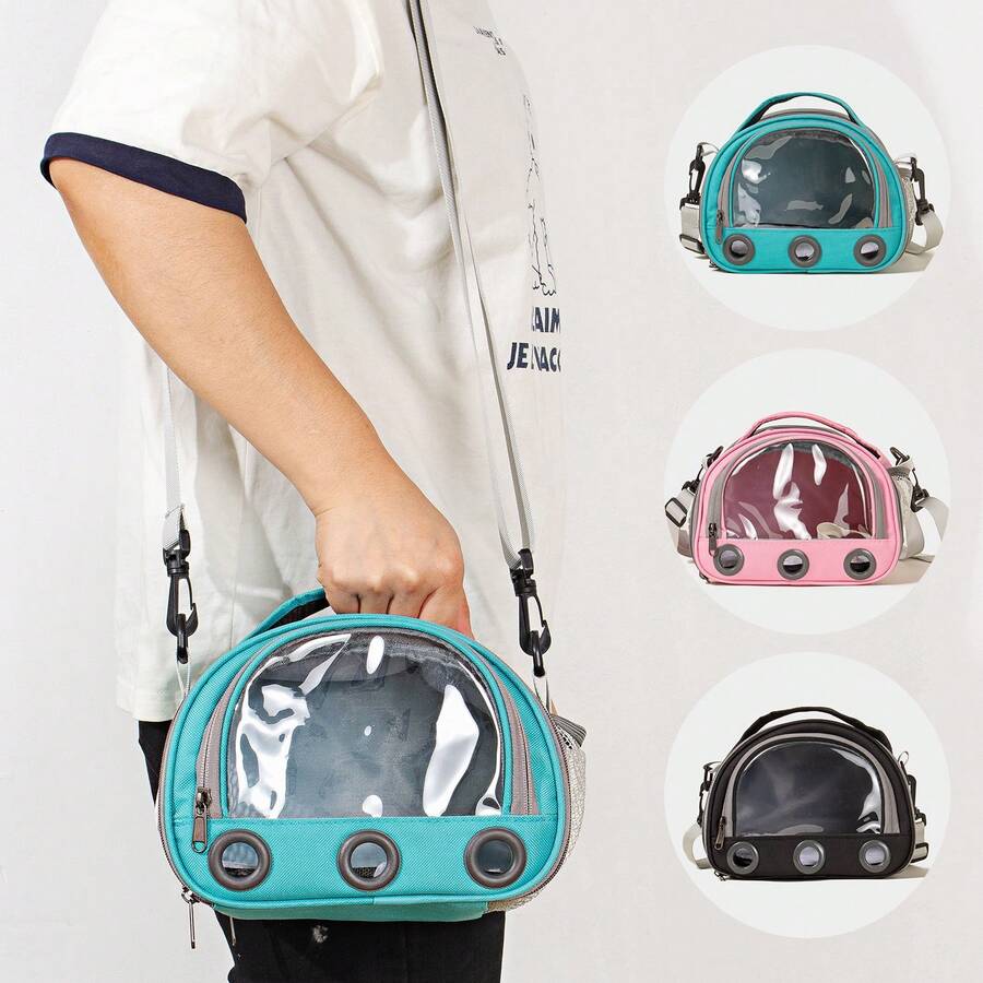 1pc Oxford Cloth Portable Carrier Bag For Small Pets Like Hamsters And Parrots Cat Carrier Cat Bag - Multicolor - View 1