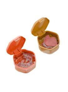 Solid Color Invisible Braces, Orthodontic Retainer Storage Box, Denture Storage And Cleaning Box