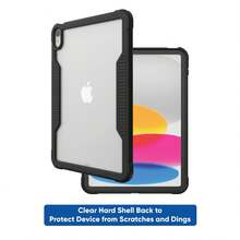 Slim Rugged Tablet Case For IPad (A16), IPad (10th Generation) - Black/Clear Gift For Birthday, Mother, Family, Friends, Boyfriend, Girlfriend - Black/Clear - View 4