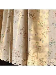 1pc Nordic Style Small Floral Decorative Window Curtain - Small Flower - View 6