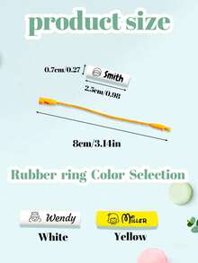 5/10/20/50/100pcs Customized Shoe Name Rings, Personalized Name Rings, Customized Name Tags, Clothing Tags, School Bag Tags, Luggage Tags, Waterproof And Non-Fading, Rubber Material Is Soft And Wear-Resistant, Suitable For All Styles Of Shoes, Reusable, Multi-Functional, Ornamental, Reusable, Exquisite, Stylish, High-Quality, Colorful, Modern, Custom, Tea Room, For Valentine's Day, For Mother's Day, For Birthdays, For Father's Day, For Graduation, For Weddings, For Housewarming, Warm Ambience, Autumn Home Refresh, Xmas Decoration, Home Harmony - Style a - View 4