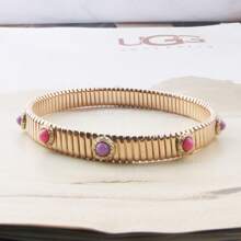 Bohemian Metal Spring Chain Copper Bracelet For Women, Fashion Jewelry Gift For Vacation