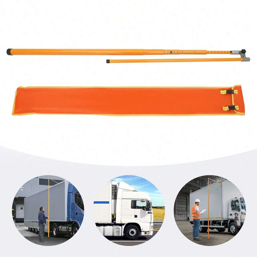 Retractable Height Measuring Stick, Measuring Stick With Carrying Bag For Trucks Load Height Measuring Stick, - Orange - View 1