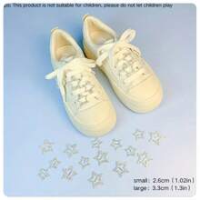 10/20/30/50/100pcs/Set Rhinestone Decorated Alloy Star Charms, Fashion Shiny DIY Shoe/Apparel Decorations, Suitable For Sneakers, Skate Shoes, Boots And Various Garments
